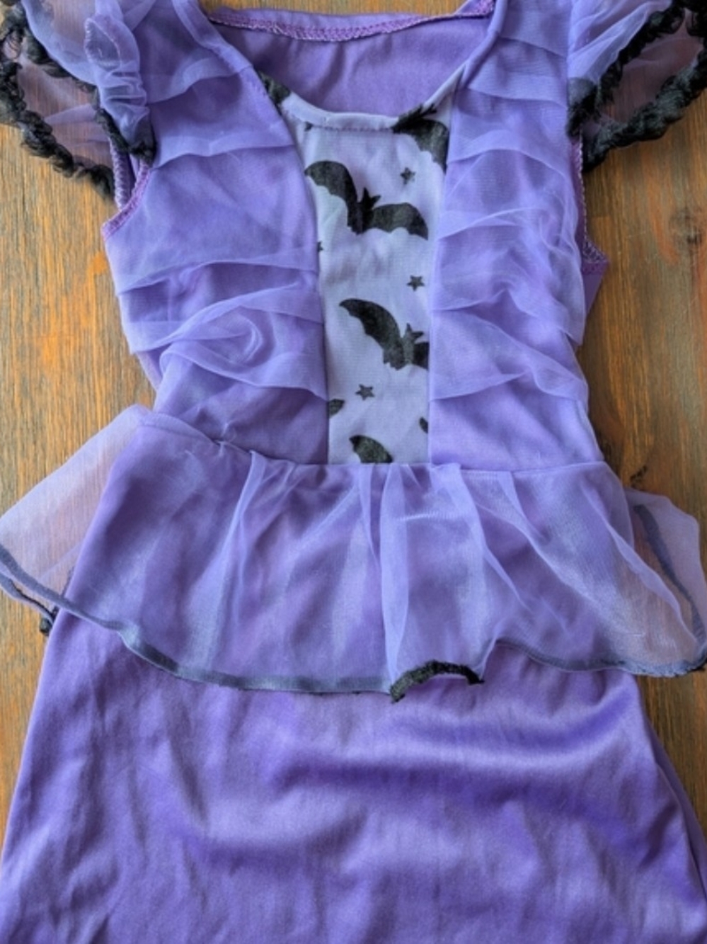 Purple Bat Tulle Kids Costume Dress